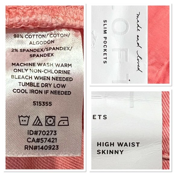 NWT Ann Taylor LOFT High Waist Skinny Jeans Sz 2 Pink #28188 - Picture 3 of 6